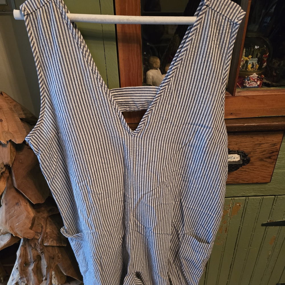 NWT Sam & Lavi Blue and White Striped Women's Short Jumper